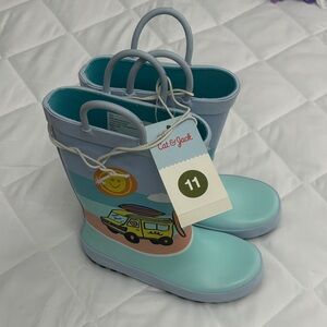 Cat & Jack Aqua and Light Blue Kids' Rain Boots